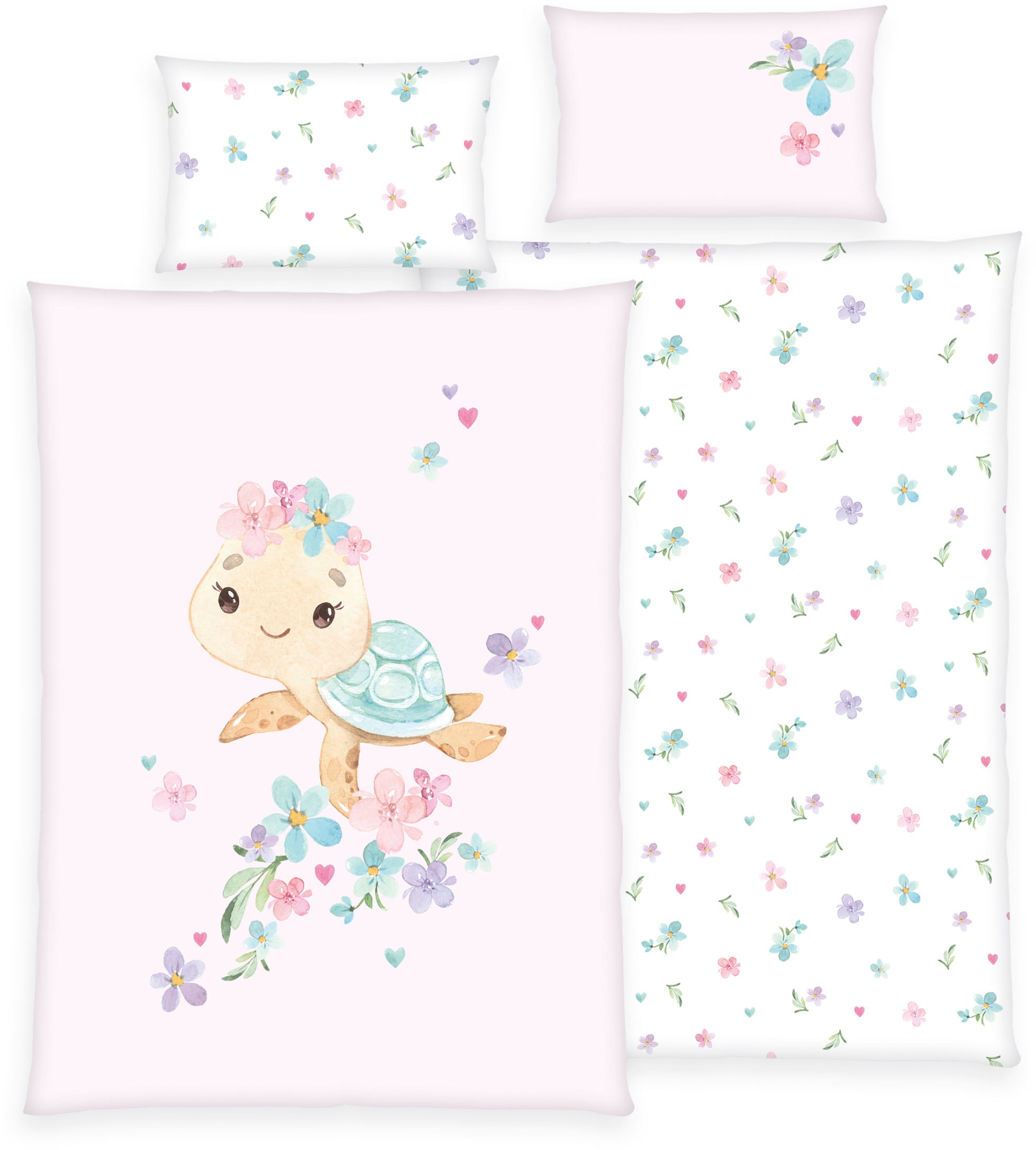 Baby Best Babybettwäsche »Little Turtle« 2 Stk. mit liebevollem Motiv