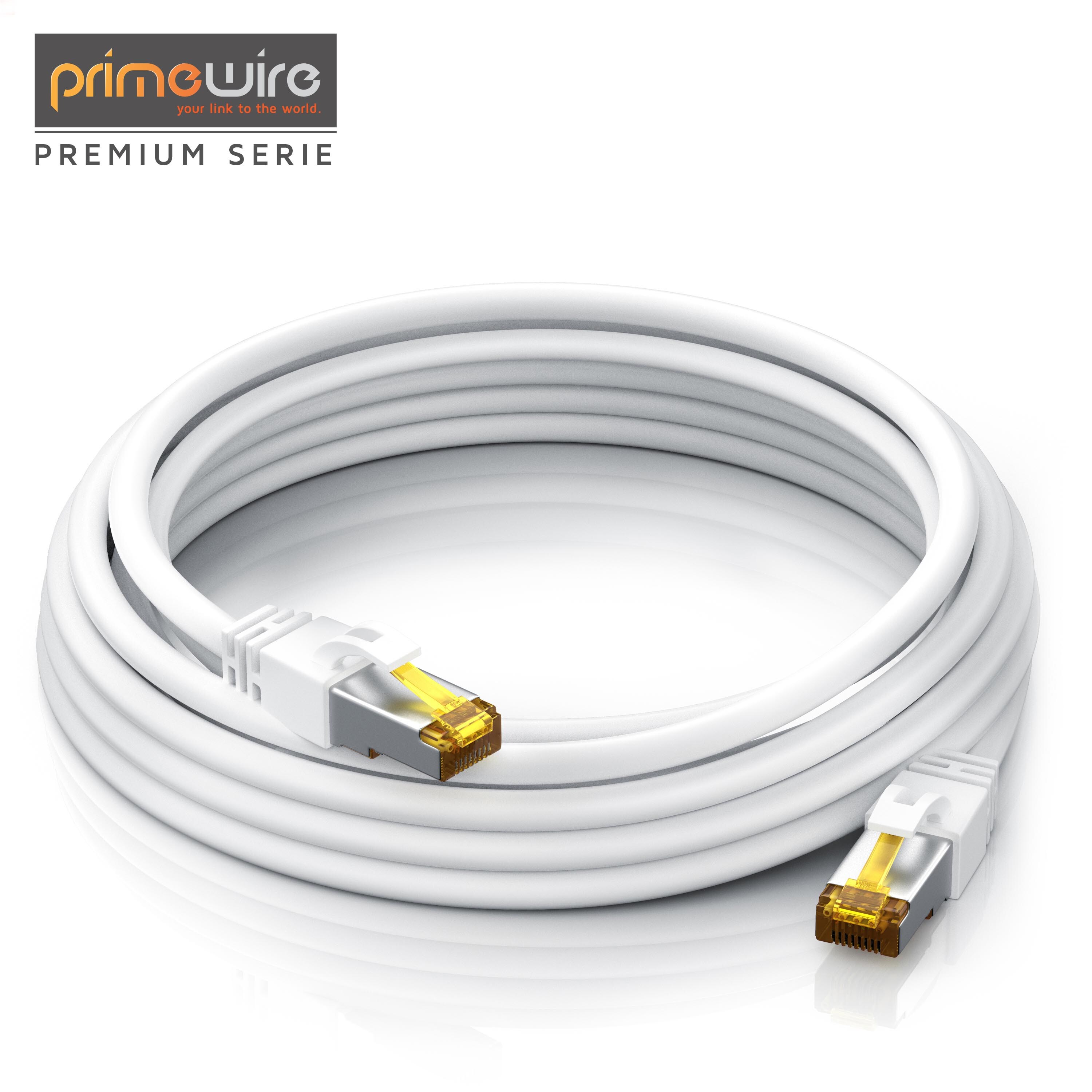 Primewire LAN-Kabel CAT.7, RJ-45 (Ethernet), Gigabit Ethernet S/FTP Netzwerkkabel, 10000 Mbit/s, Patchkabel - 15m