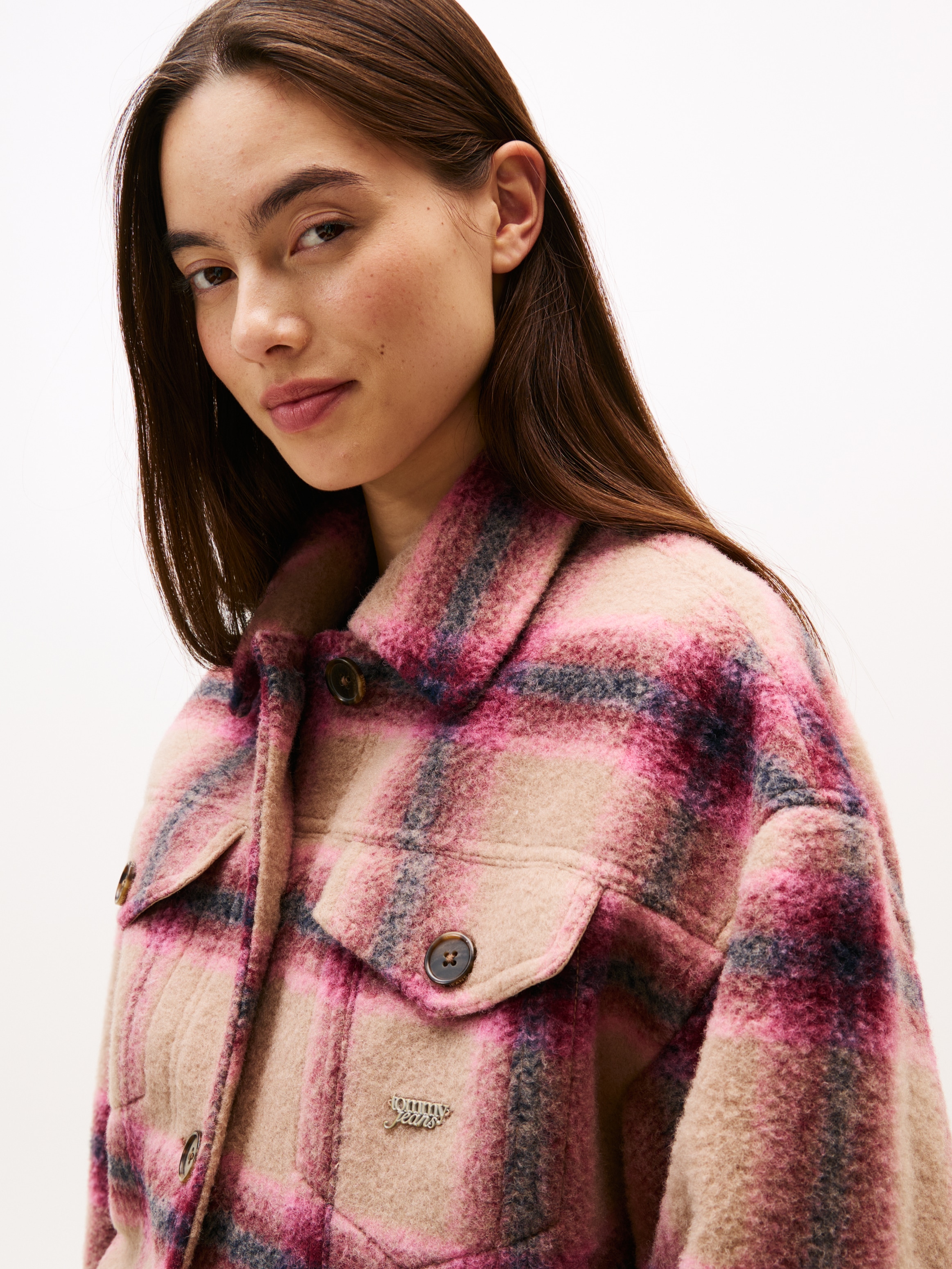 Tommy Jeans Hemdjacke »TJW WOOL TRUCKER JACKET« mit Wolle