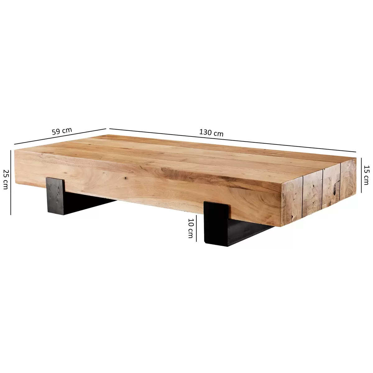 Couchtisch Souto braun,schwarz