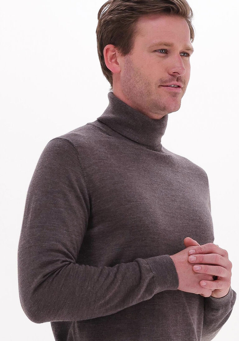 PROFUOMO taupe profuomo coltrui pullover roll neck
