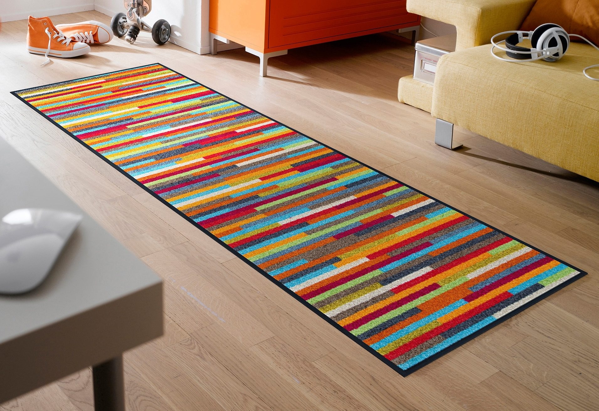 wash+dry by Kleen-Tex Läufer »Mikado Stripes« rechteckig 7 mm Höhe Schmutzfangläufer, modernes Streifen Design, rutschhemmend, waschbar