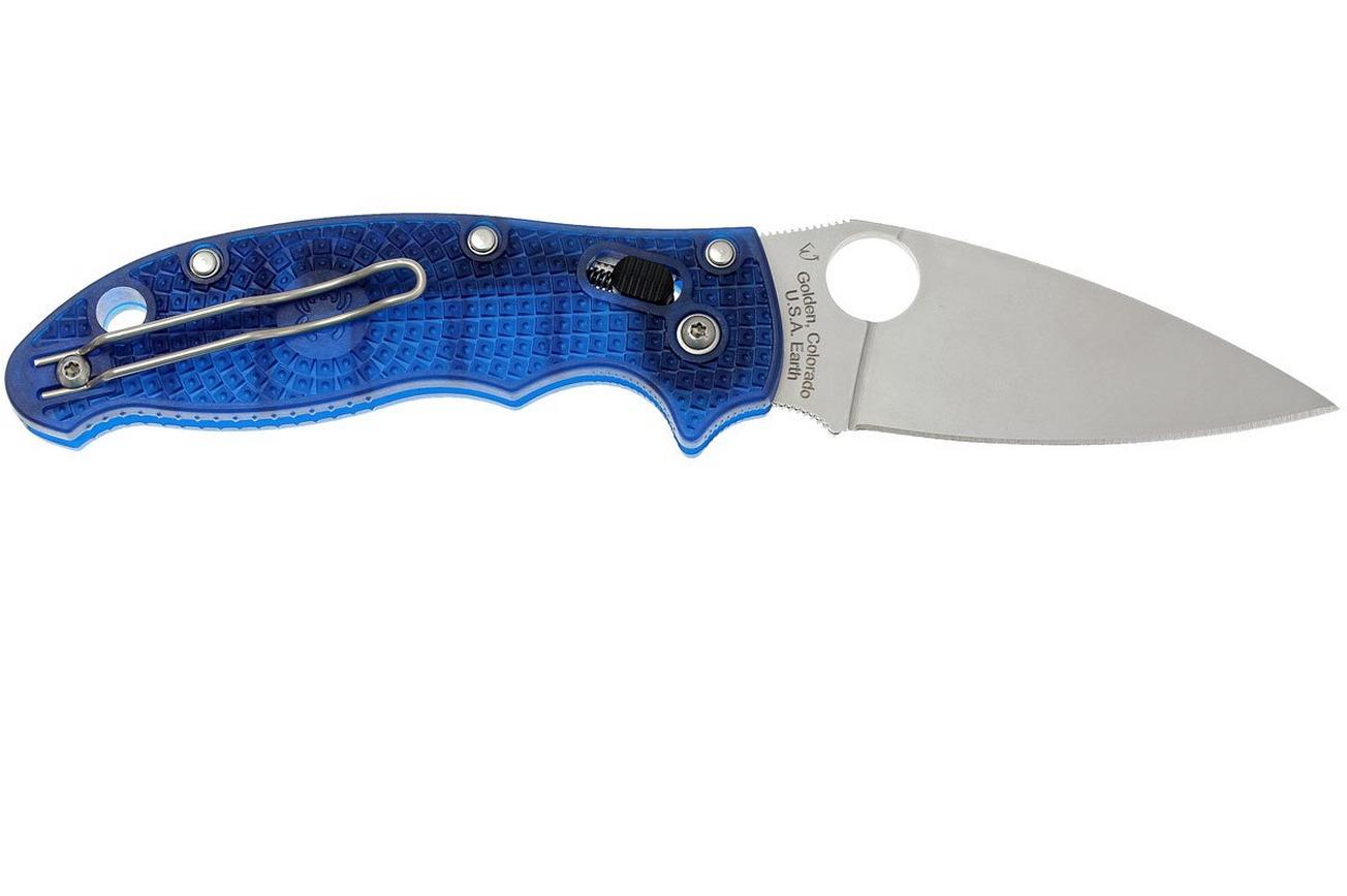 Spyderco Manix 2 Translucent Blue PE - C101PBL2