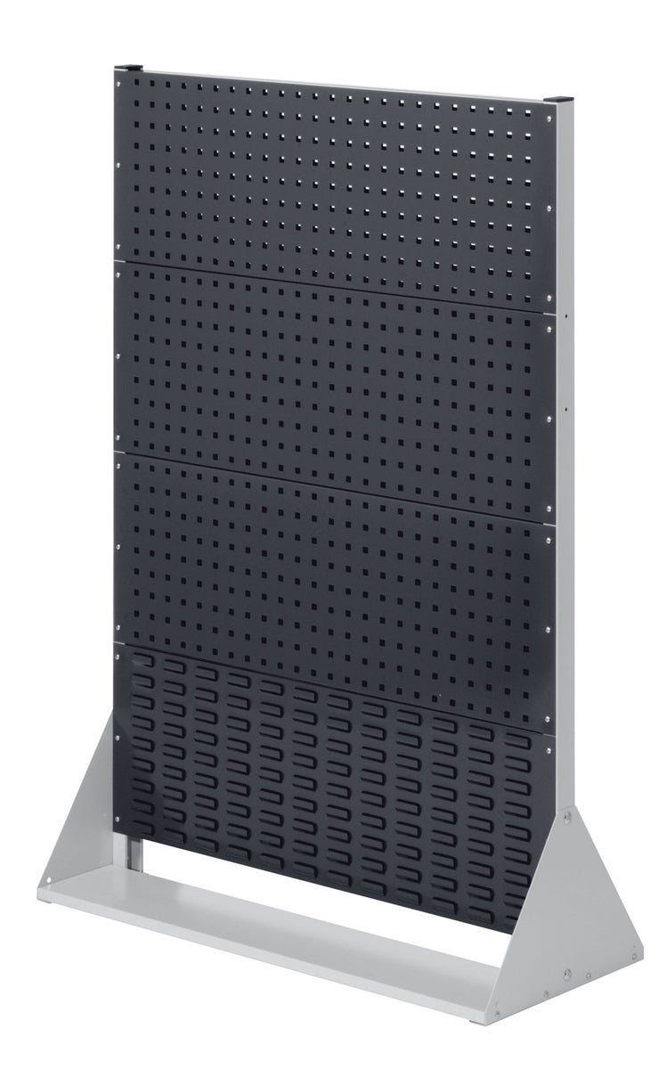 Kappes® RasterPlan scheidingswanden, enkelzijdig, maat #4 - 3x geperforeerde panelen, 1x sleufpaneel, antracietgrijs RAL 7016