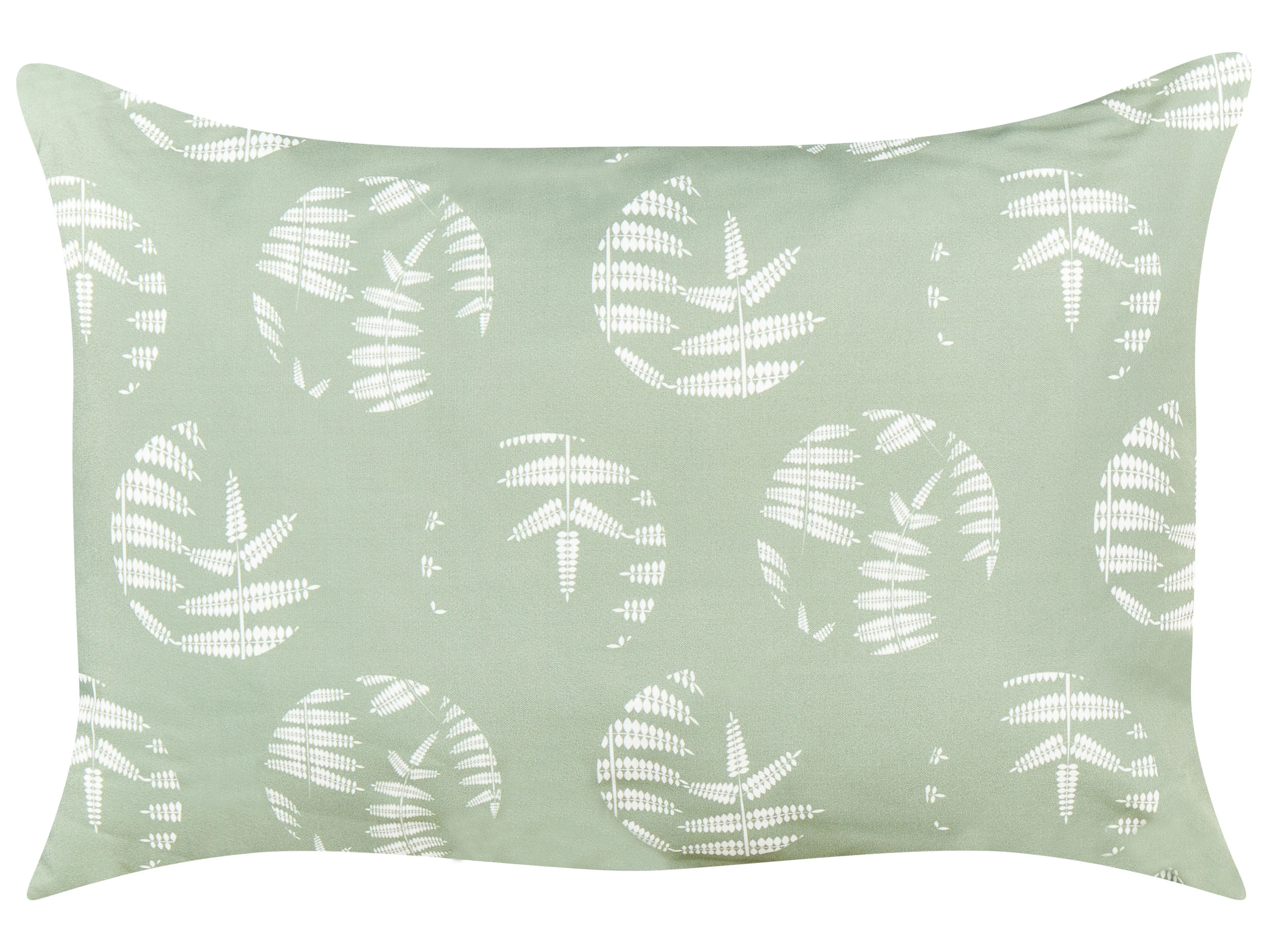 Set van 2 tuinkussens ALASSIO bladpatroon 40 x 60 cm Groen