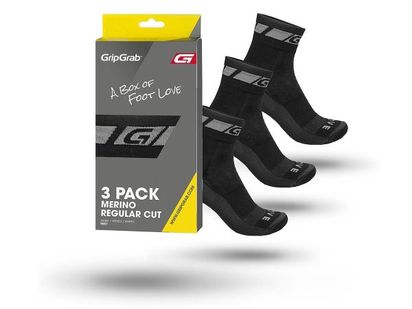 GripGrab Merino Cykelstrømper, 3-Pack