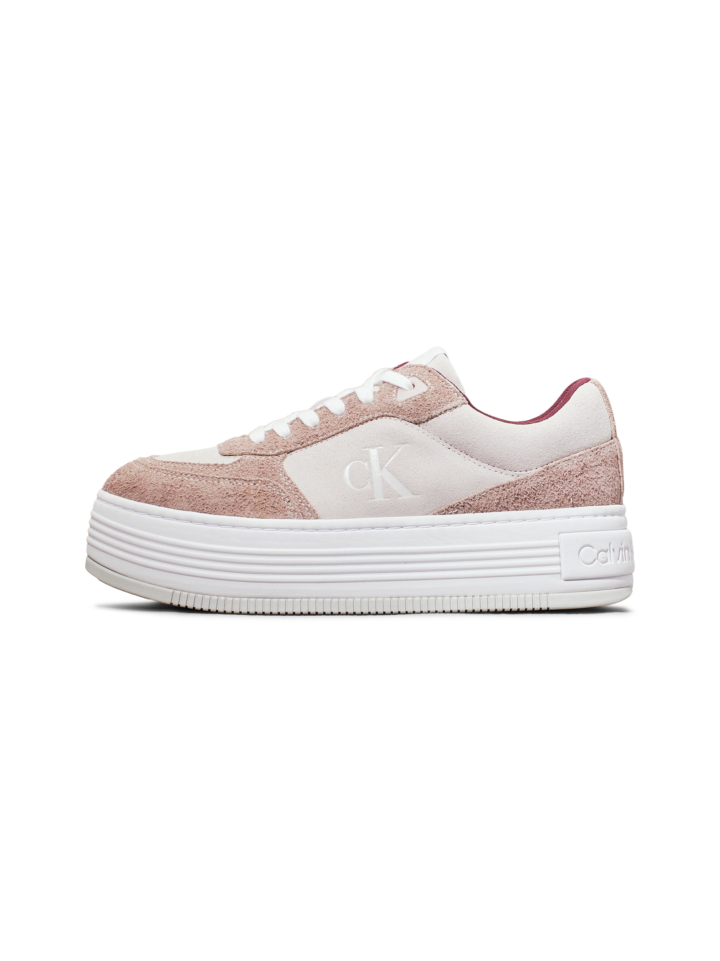 Calvin Klein Jeans Plateausneaker »BOLD PLATF LACEUP LOW MG SUEDE«  , Freizeitschuh, Halbschuh, Schnürschuh mit seitlichem CK-Logo