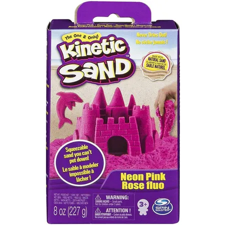 Spin Master Kinetic Sand - Nachfüllpackung 226 g, 1 Stück, 4-fach sortiert