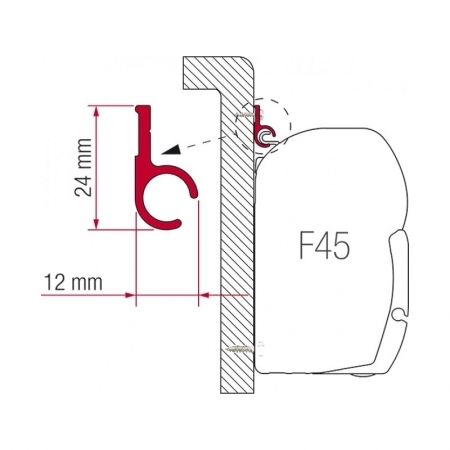 Fiamma F45 Halterung Rail 400
