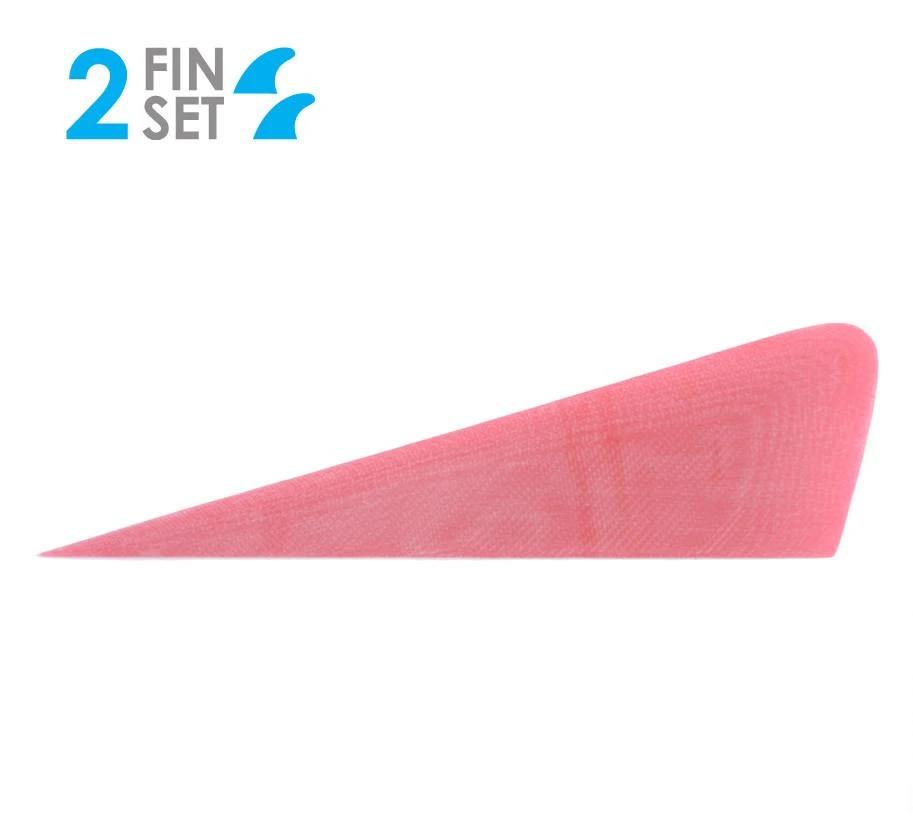 True Ames Fins Twin - Glass On - Bonzer Runners - Solid Glass Clear