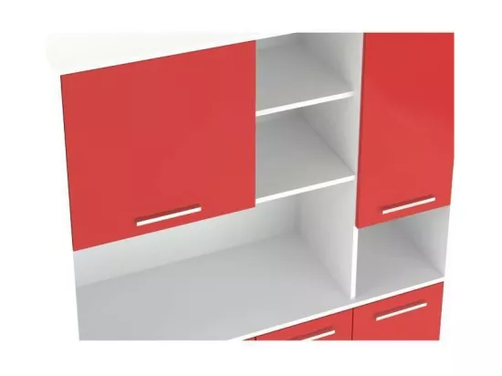 ECO Buffet de cuisine L 120 cm - Rouge mat