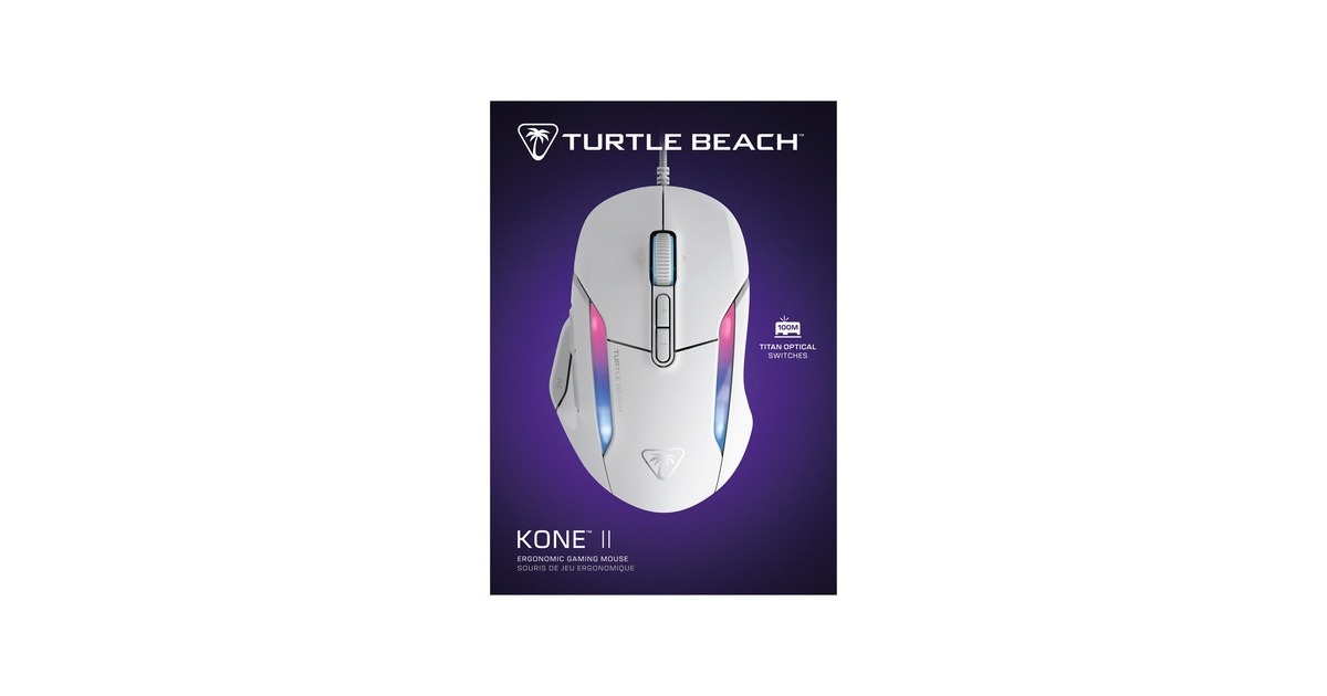 Turtle BeachKone II gaming muis  (Wit, 50 - 26.000 Dpi, RGB)