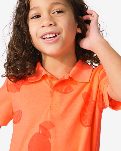 polo enfant oranges orange