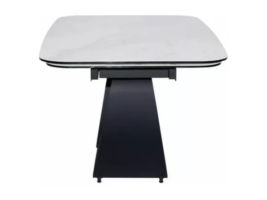 Table design rectangulaire extensible aspect marbre gris Ambre