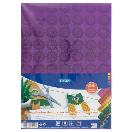 Stylex Spiegelkarton A4 5 Farben