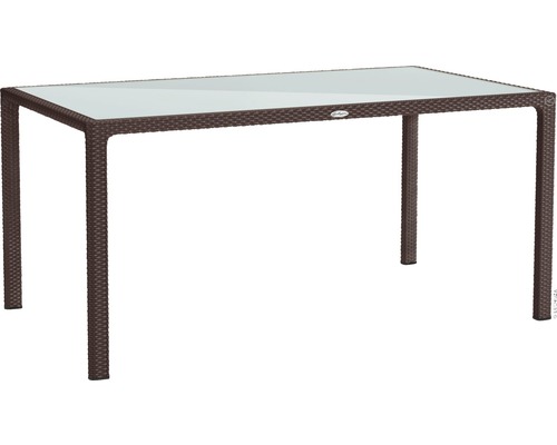 Lechuza tuintafel, kunststof, 160 x 90 cm, mokka