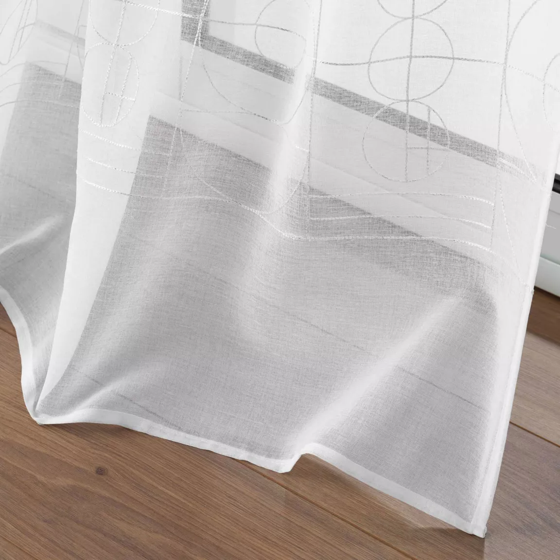 Voilage brodé œillets (140 x 240 cm) Odessa Blanc