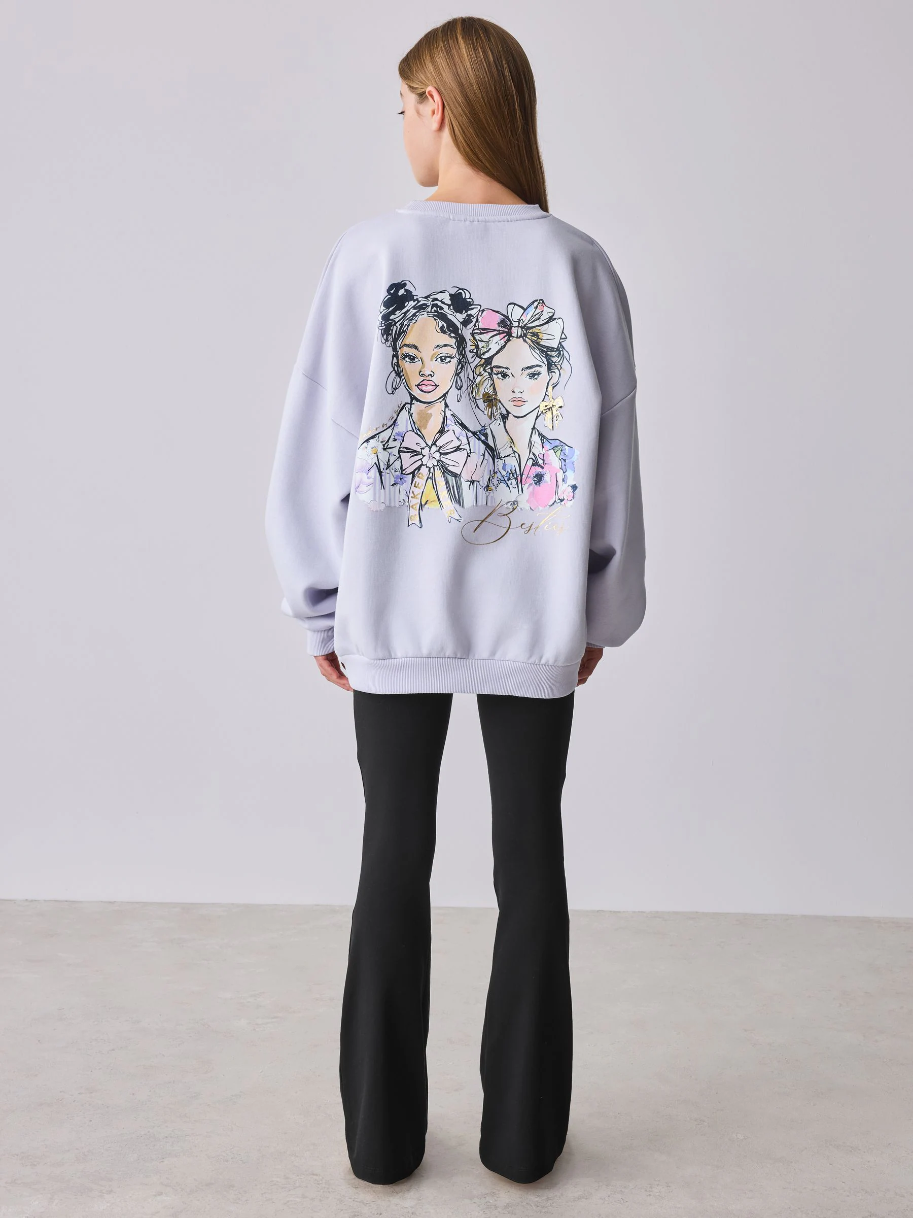Baker by Ted Baker 2 Piece Graphic Crew Sweat Top & Flare Set