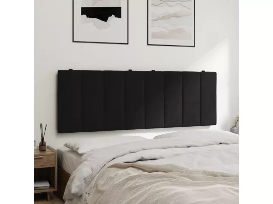 Tête de lit coussin noir 120 cm velours