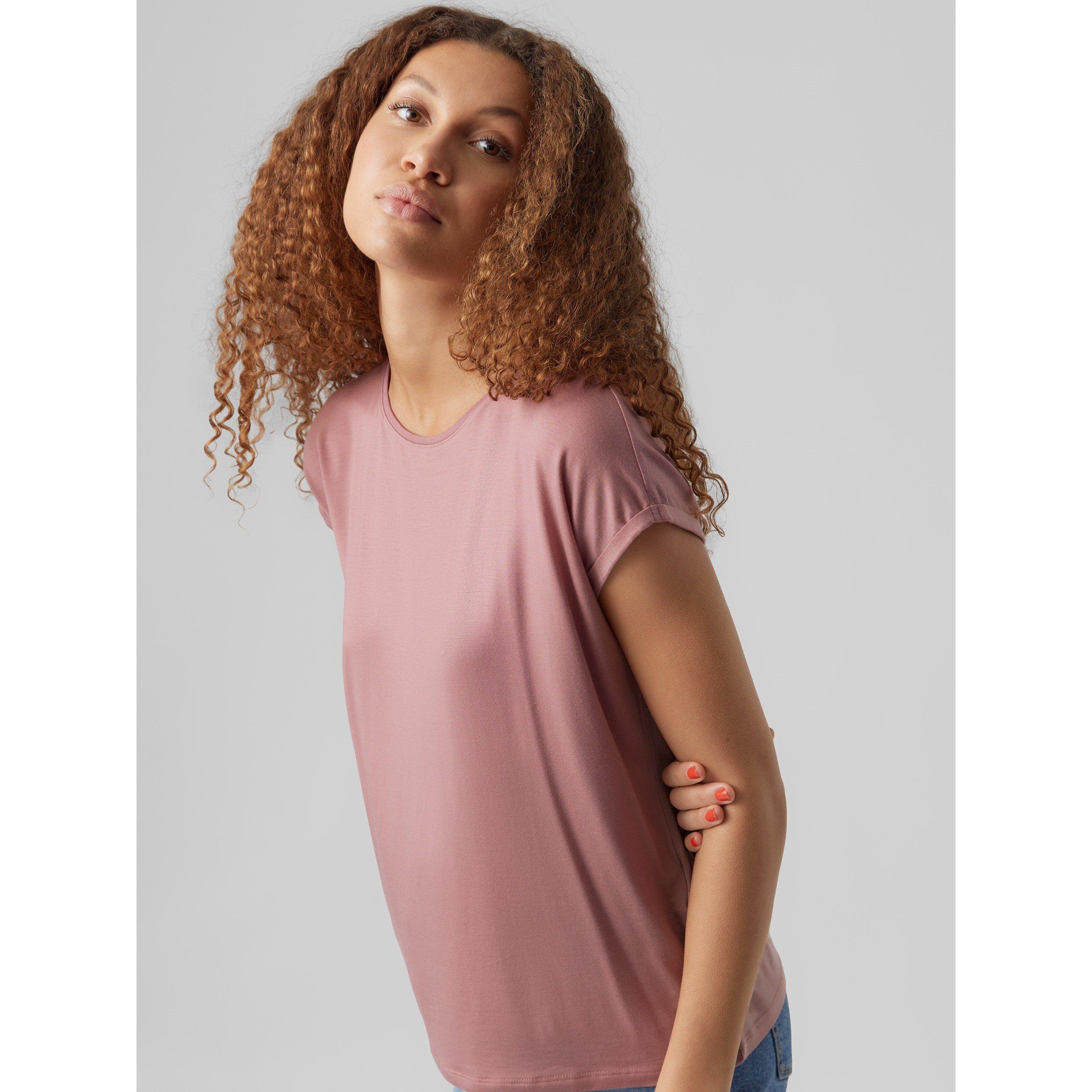 Vero Moda VM Ava Plain Short Sleeve T Shirt Womens