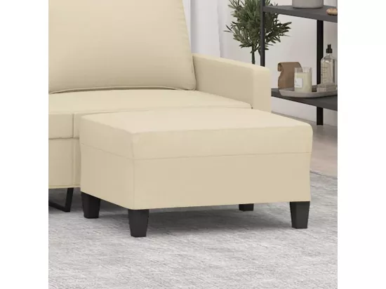Repose-pied Crème 70x55x41 cm Tissu