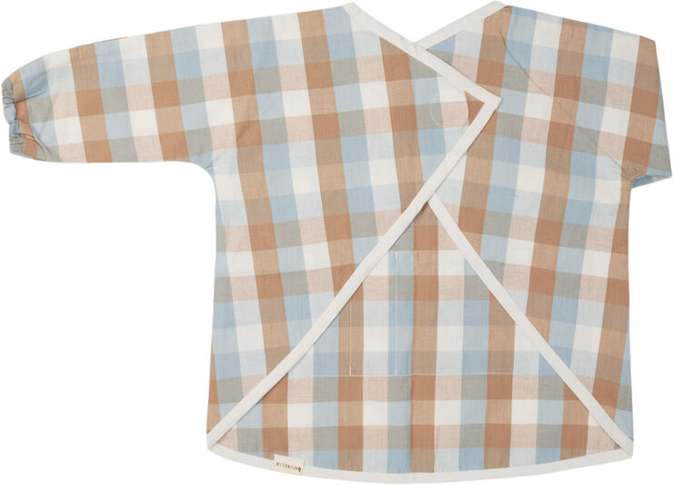 Fabelab Craft Smock - Cottage Blue Checks Multi print