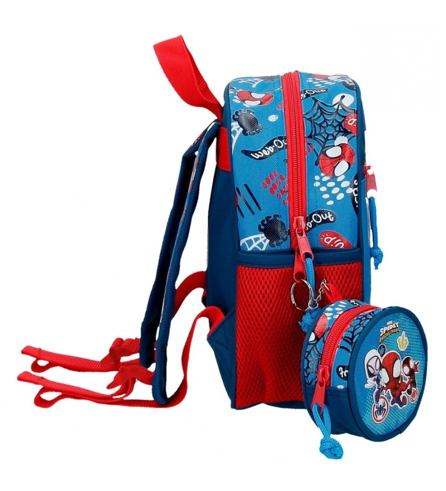 Mochila Joumma Bags Guarda-chuva Spidey Go webs go azul