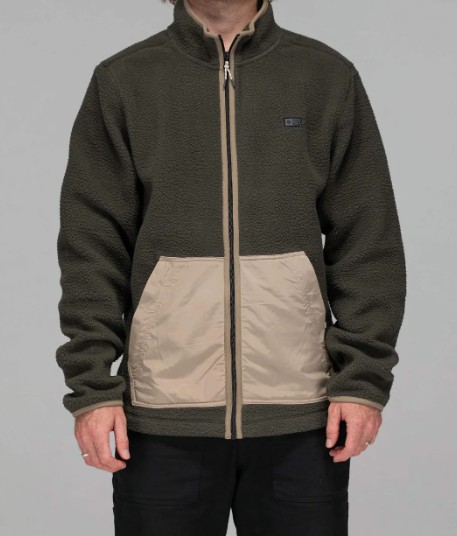 Salty Crew Swellter High Pile Sherpa Zip Camo