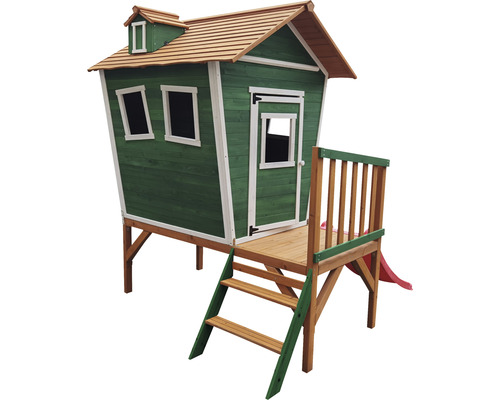 Speelhuis op palen met trap 218 x 175 x 204 cm groen