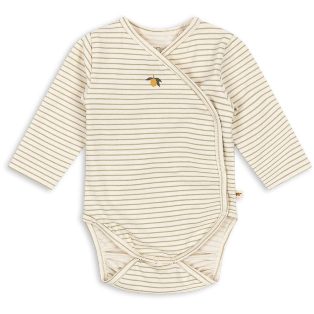 Køb Konges Sløjd Tea Stripe Basic Ls Newborn Body GOTS