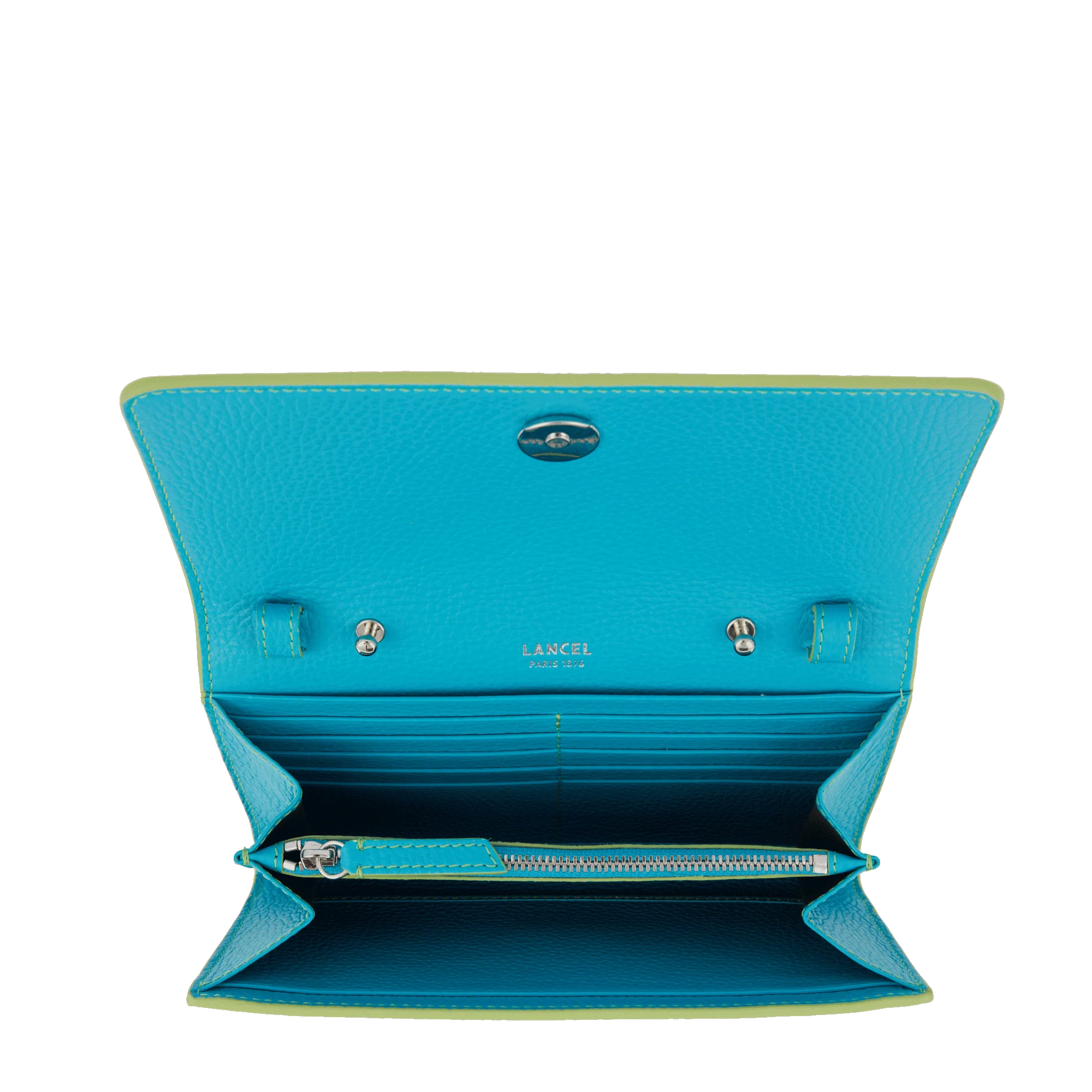 Portefeuille chaîne Premier Flirt de Lancel-Bleu ocean