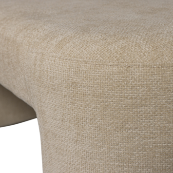 WOOOD bankje Jacob natural beige chenille stof