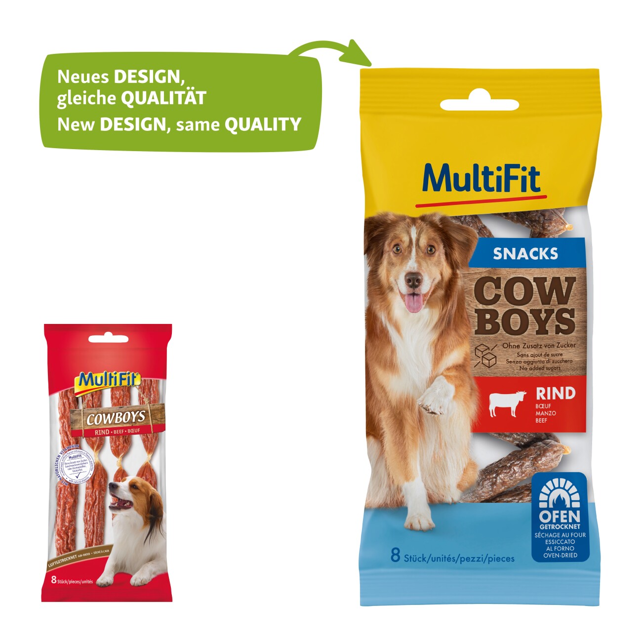 MultiFit Cowboys Würstchenketten 4x60g Rind