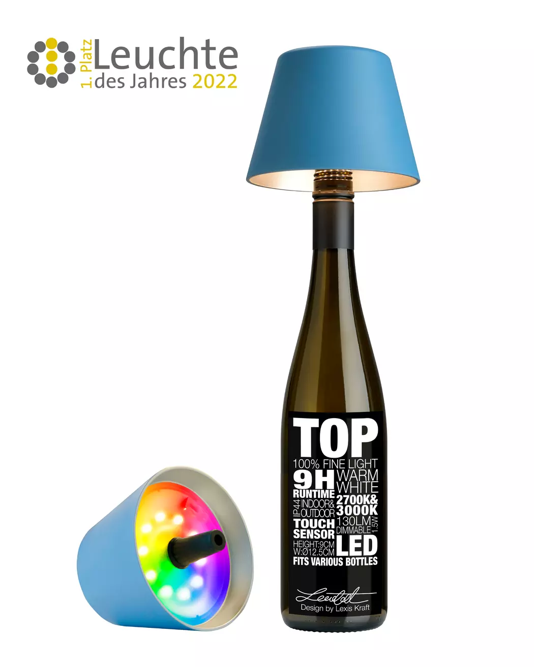 LED-Akku-Flaschenaufsatz Top 2.0