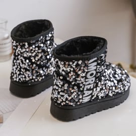Amore sequin boots - silver