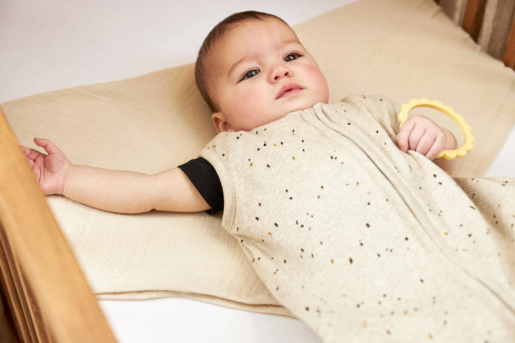 baby slaapzak Rib Mini Spot sand melange