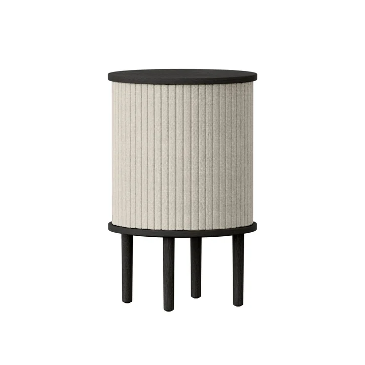 Umage - Audacious Beistelltisch mit USB Anschluss, Ø 38 x H 59.3 cm, Eiche schwarz / white sands