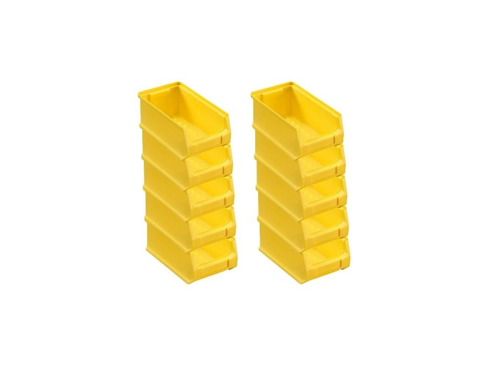 PROREGAL Gele Opbergdoos 2,0 HxBxD 7,5 x 10 x 17,5 cm 0,8 Liter Opbergcontainer Opbergdoos Opbergdoos Assortiment Sorteercontainer