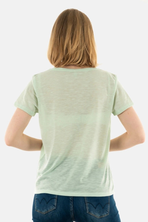 Tee shirt only flame subtle green