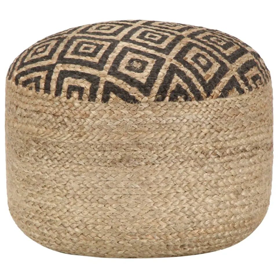 vidaXL - Poef - Zwart - Jute