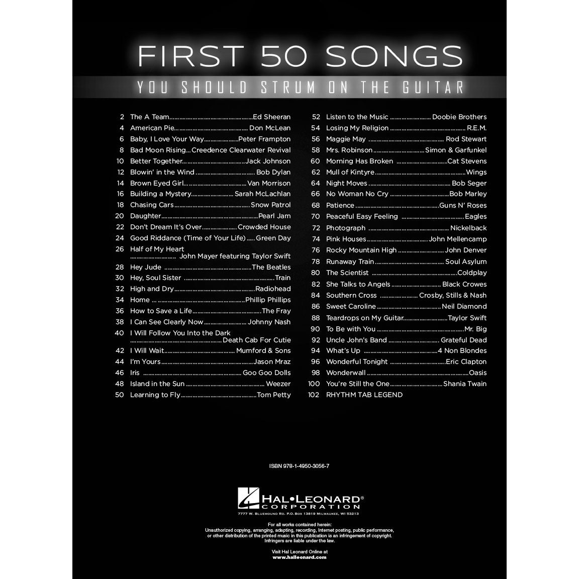 Hal Leonard First 50 Songs You Should Strum on Guitar songboek voor gitaar