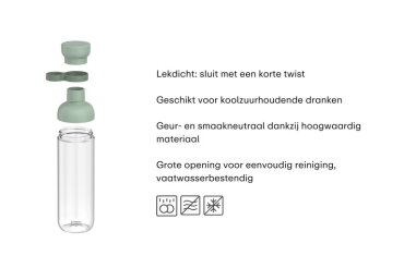 Waterfles Mepal Vita 900 ml - Nordic sage