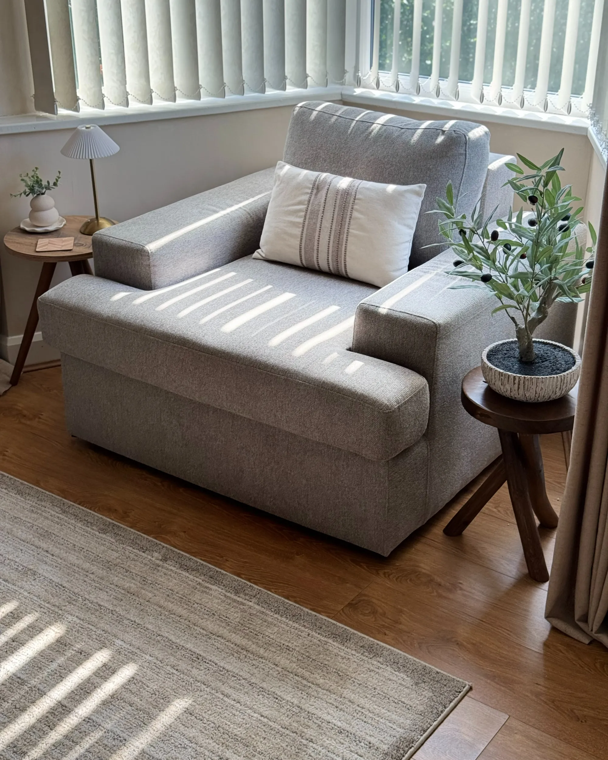 Set van 2 fauteuils ALLA Stof Lichtgrijs