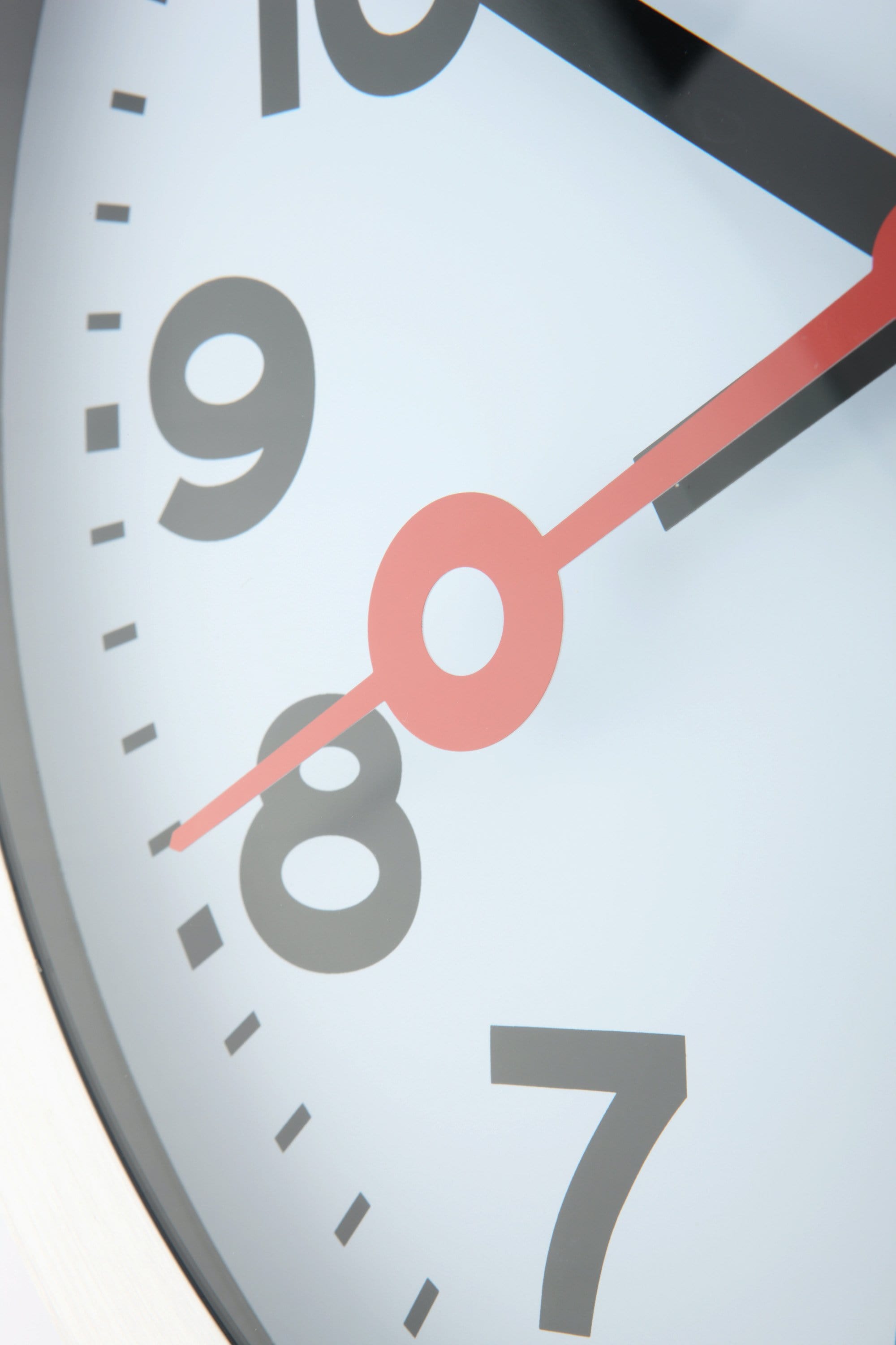 NeXtime - NeXtime - Wandklok -  35 cm - Geborsteld Alu - Wit -
