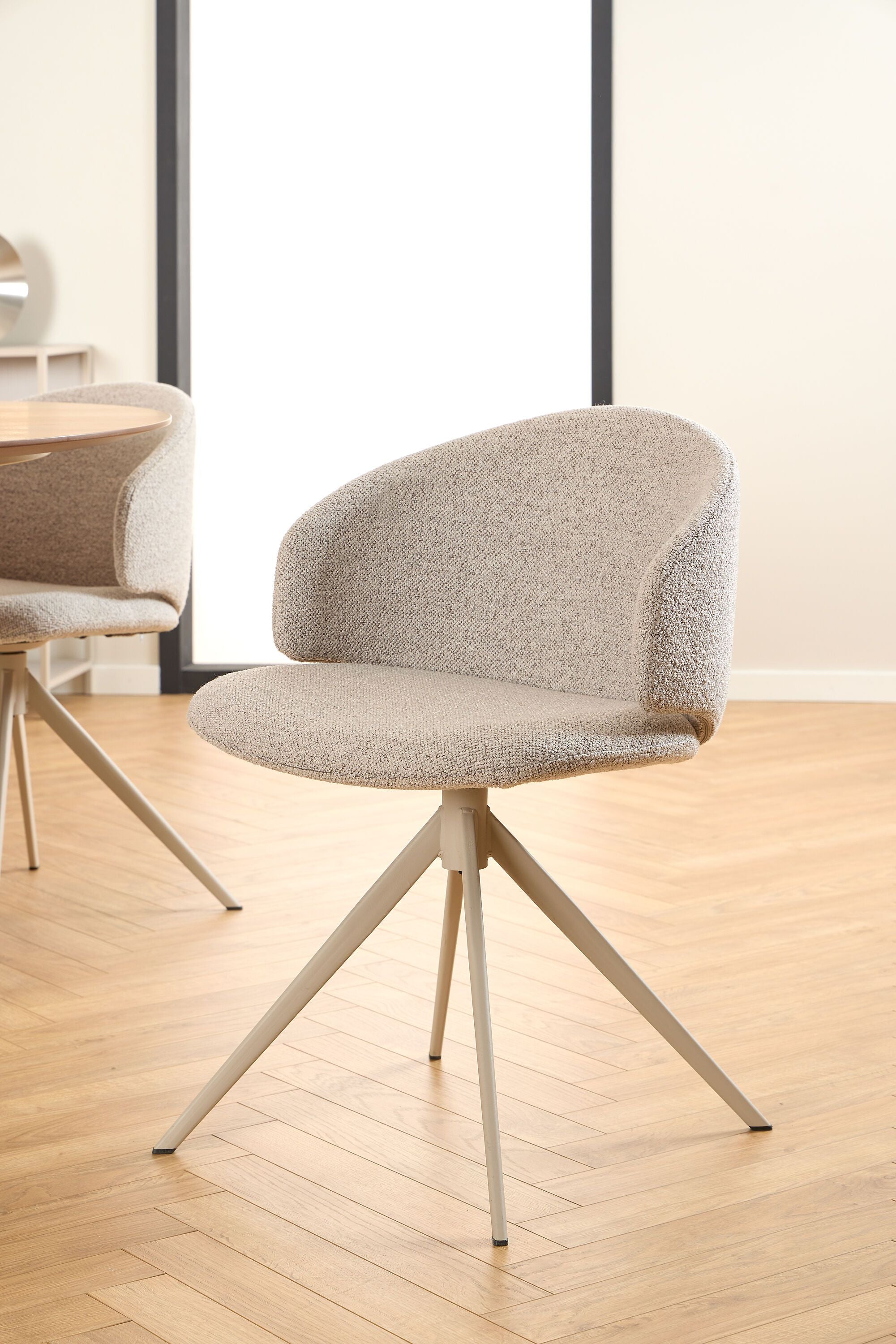 JAMILA Stuhl - Beige / B: 53.0 cm x T: 54.0 cm x H: 78.0 cm