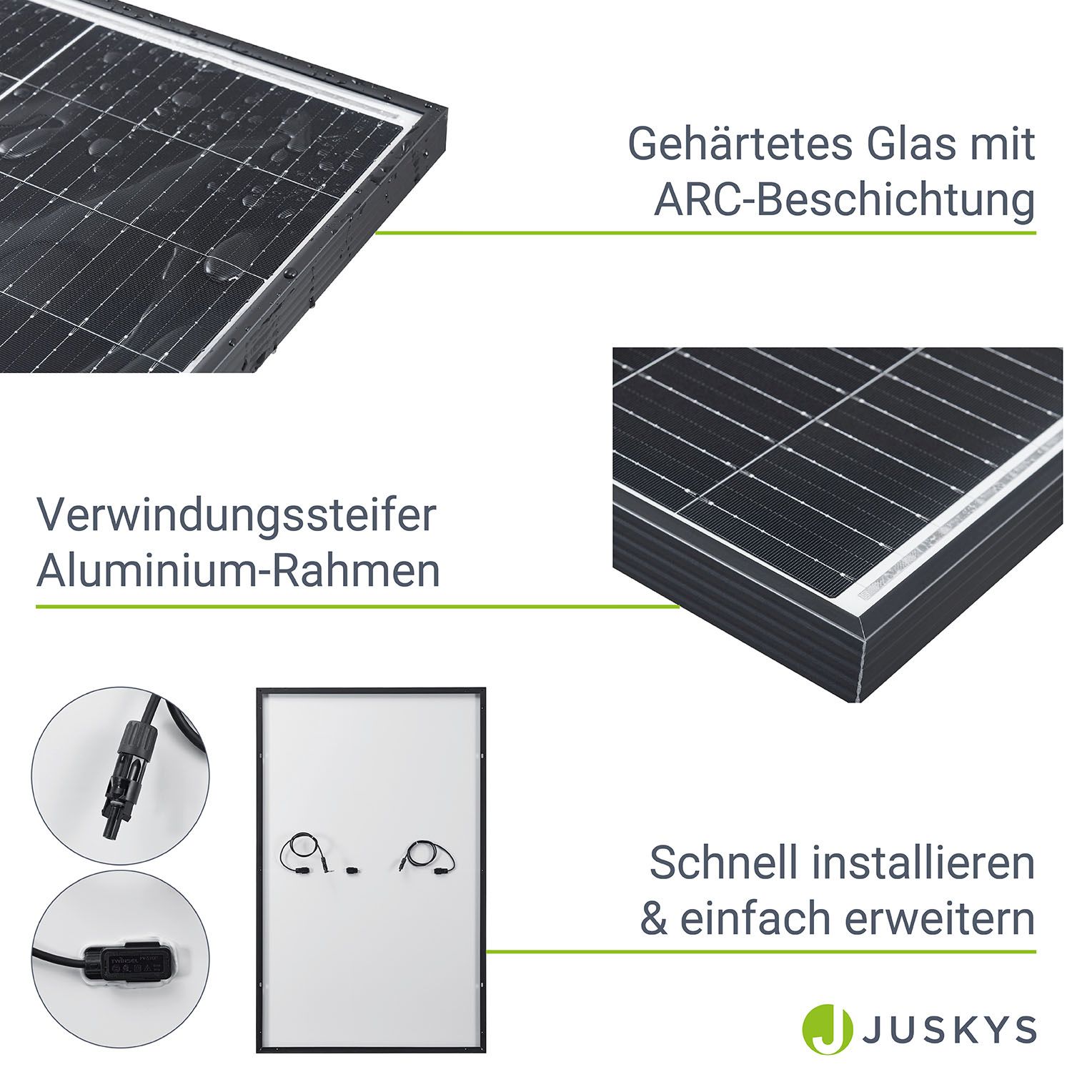 RISEN Solarpanel RSM40-8-410M mit 410 Watt - Balkonkraftwerk Solarmodul - Verkauf nur an Endverbraucher