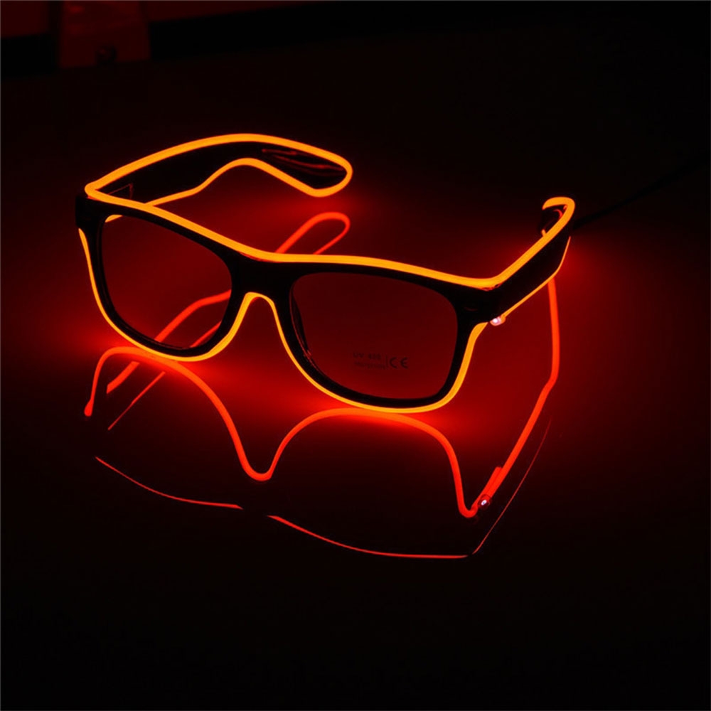 LED Party Brille Festival Leuchtbrille Verkleidungs Accessoire - Rot