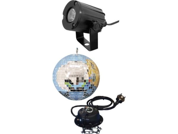 Eurolite speilkulesett 200 mm med LED spot disco ball (50101856)