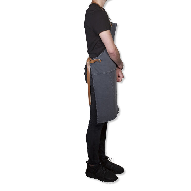 DutchDeluxes Demin forklæde BBQ Style Apron Washed Grey Grå