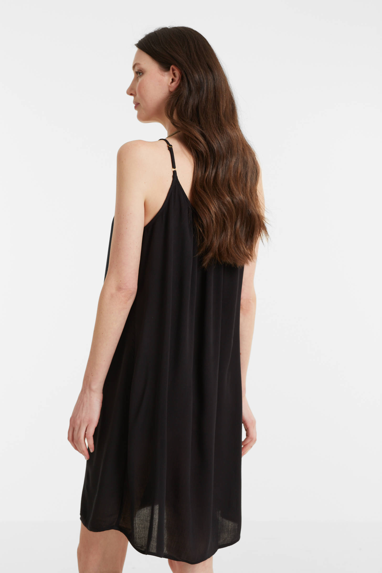 BEACHWAVE crinkle strandjurk zwart